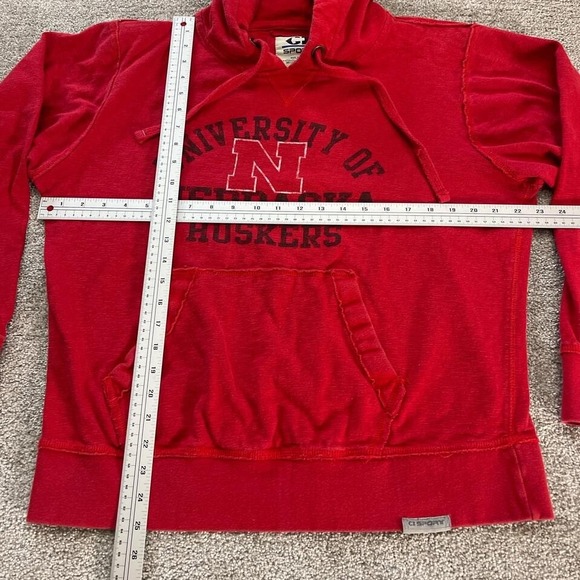 Vintage 2000s CI Sport Nebraska Cornhuskers Red Hoodie NCAA Men's Large - Picture 5 of 7